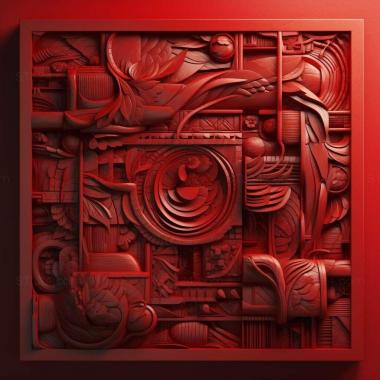 Patterns and decorations stl red 4 3d model